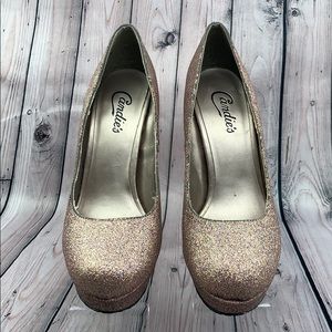 Candies 7.5M  glitter platform high heels